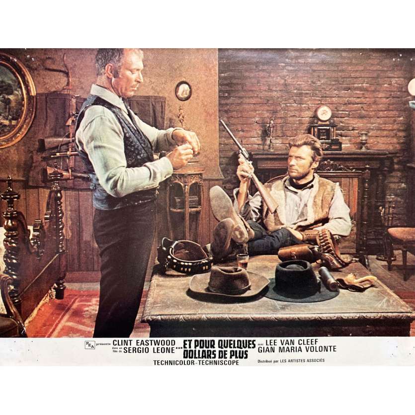 FOR A FEW DOLLARS MORE Original Lobby Card N03 - 9x12 in. - 1965 - Sergio Leone, Clint Eastwood