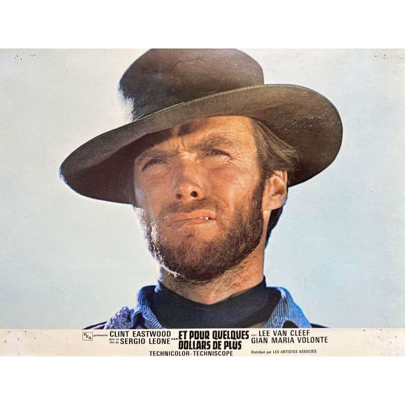 FOR A FEW DOLLARS MORE Original Lobby Card N04 - 9x12 in. - 1965 - Sergio Leone, Clint Eastwood