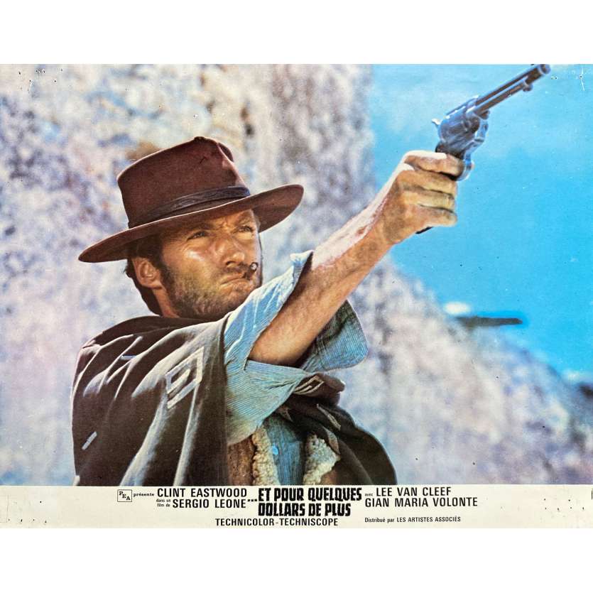 FOR A FEW DOLLARS MORE Original Lobby Card N05 - 9x12 in. - 1965 - Sergio Leone, Clint Eastwood