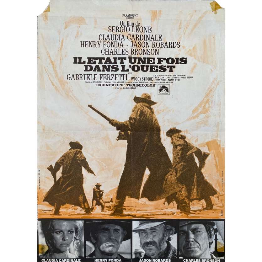 IL ETAIT UNE FOIS DANS L'OUEST Affiche de film- 40x60 cm. - 1968 - Henry Fonda, Sergio Leone