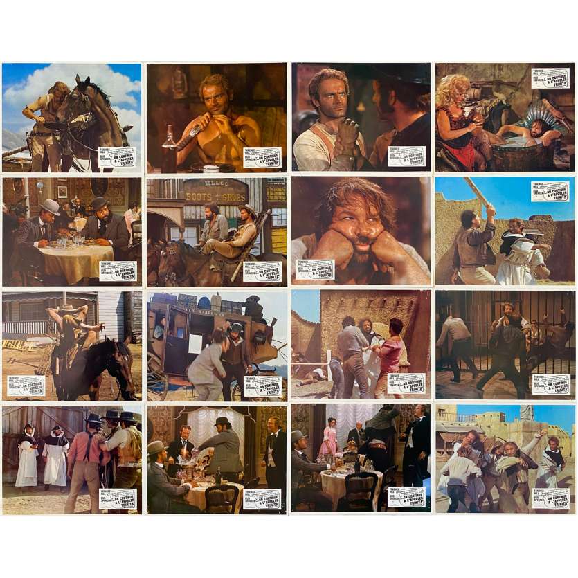 TRINITY IS STILL MY NAME Original Lobby Cards x16 - 9x12 in. - 1971 - Enzo Barboni, Terence Hill, Bud Spencer