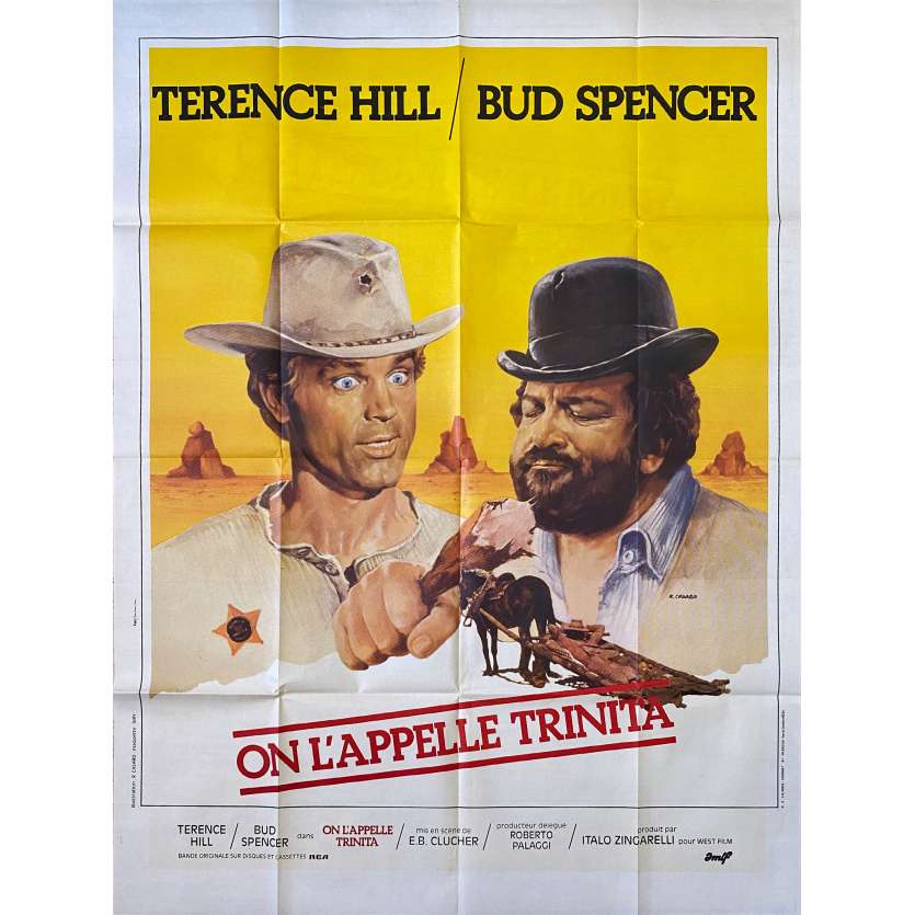 Poster Toile Terence Hill "Saloon" - 80x60 Cm - Officiel - Décoration Cinéma Western Et Cadeau Fan
