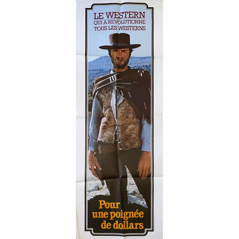 A FISTFUL OF DOLLARS Original Movie Poster- 23x63 in. - R1980 - Sergio Leone, Clint Eastwood