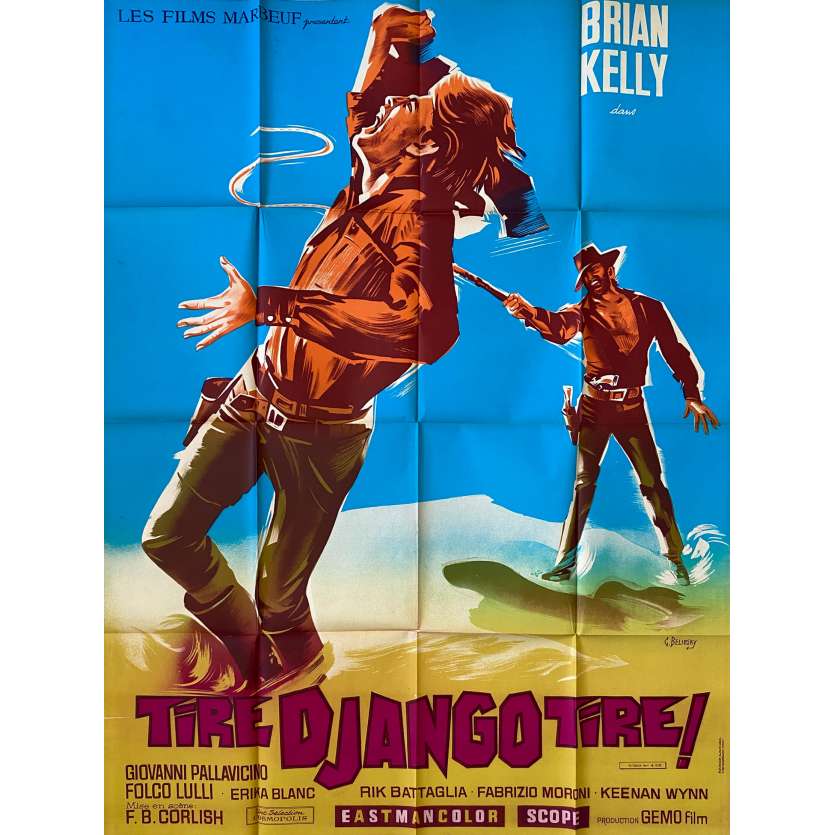 DJANGO KILLS… IF YOU LIVE, SHOOT! Original Movie Poster LITHO - 47x63 in. - 1967 - Giulio Questi, Tomas Milian
