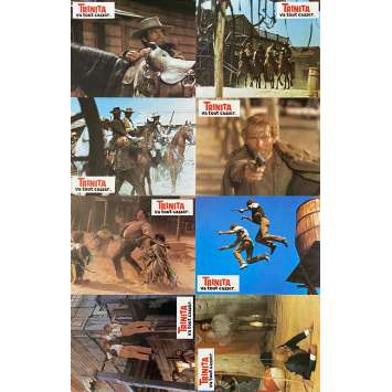 BOOT HILL Original Lobby Cards x8 - 9x12 in. - 1969 - Giuseppe Colizzi, Bud Spencer, Terence Hill