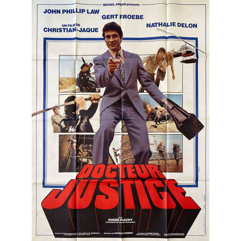 Affiche de cinéma française de DOCTEUR JUSTICE 120x160 cm.