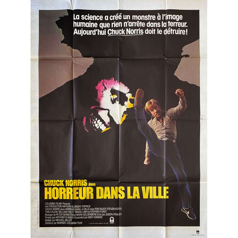 SILENT RAGE Original Movie Poster- 47x63 in. - 1982 - Michel Miller, Chuck Norris