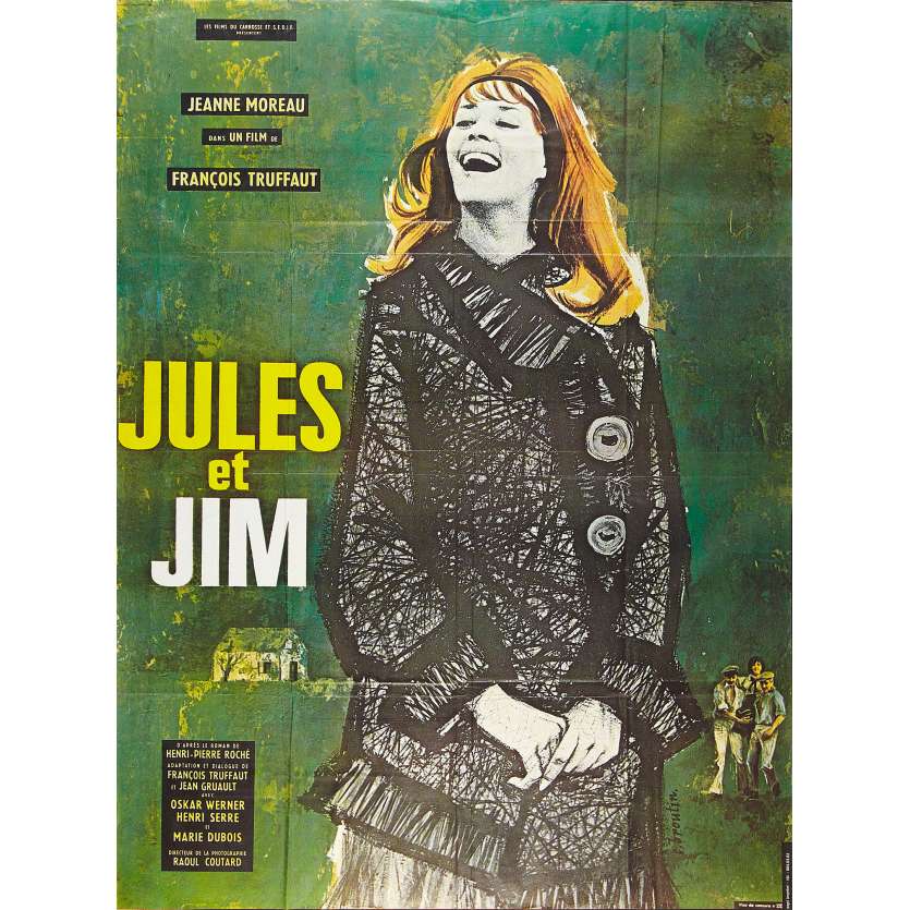 JULES AND JIM Movie Poster 47x63 in. - 1962/R1970 - François Truffaut, Jeanne Moreau R