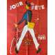 JOUR DE FETE Original Movie Poster- 47x63 in. - R1970 - Jacques Tati, Paul Frankeur