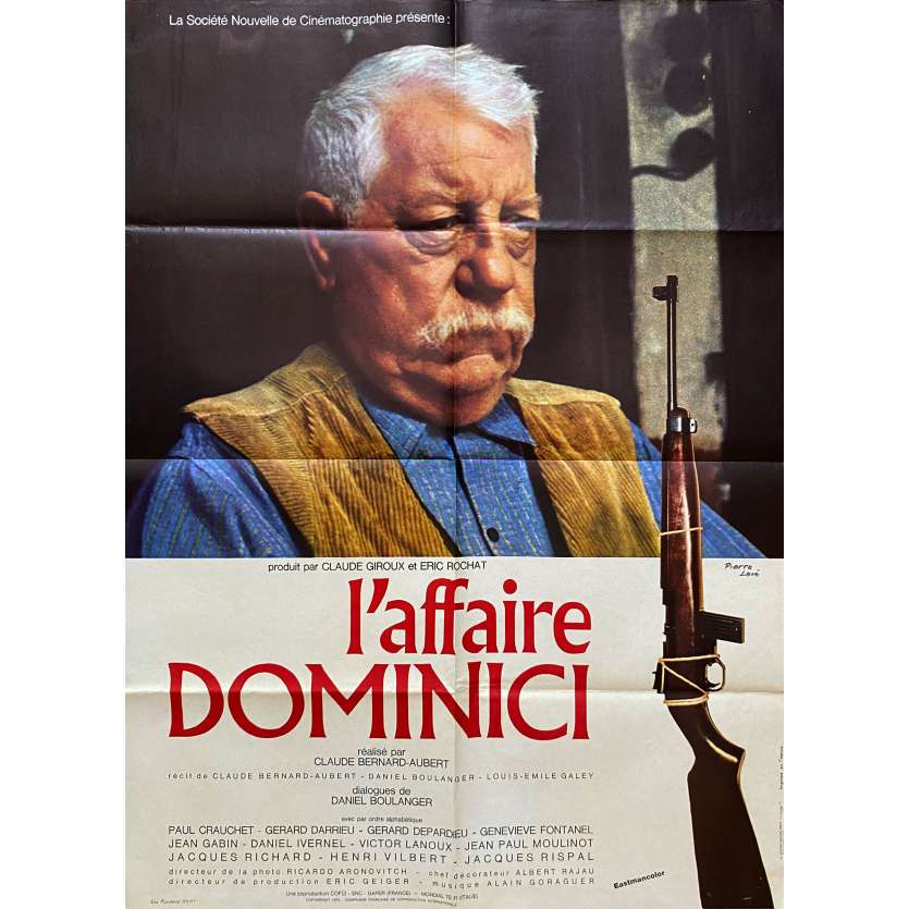L'AFFAIRE DOMINICI Affiche de film- 60x80 cm. - 1973 - Jean Gabin, Victor Lanoux, Claude Bernard-Aubert