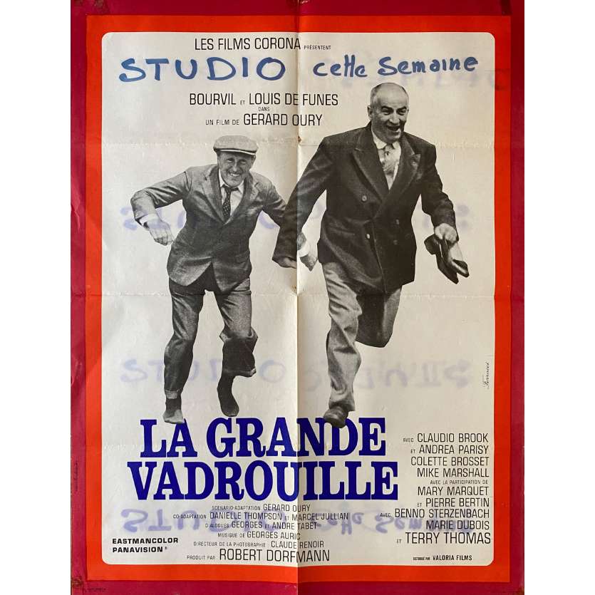 LA GRANDE VADROUILLE Affiche de film- 60x80 cm. - 1966 - Bourvil, Louis de Funes, Gerard Oury