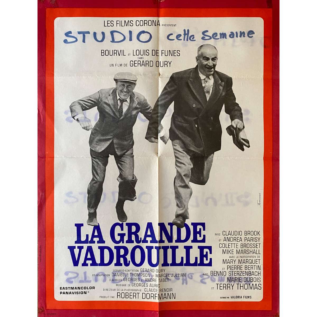 LA GRANDE VADROUILLE Movie Poster - 15x21 in. - 1966//R2010 - Gerard Oury,  Bou