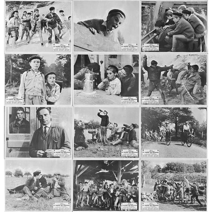 WAR OF THE BUTTONS Original Lobby Cards x24 - 10x12 in. - 1962 - Yves Robert, Jacques Dufilho