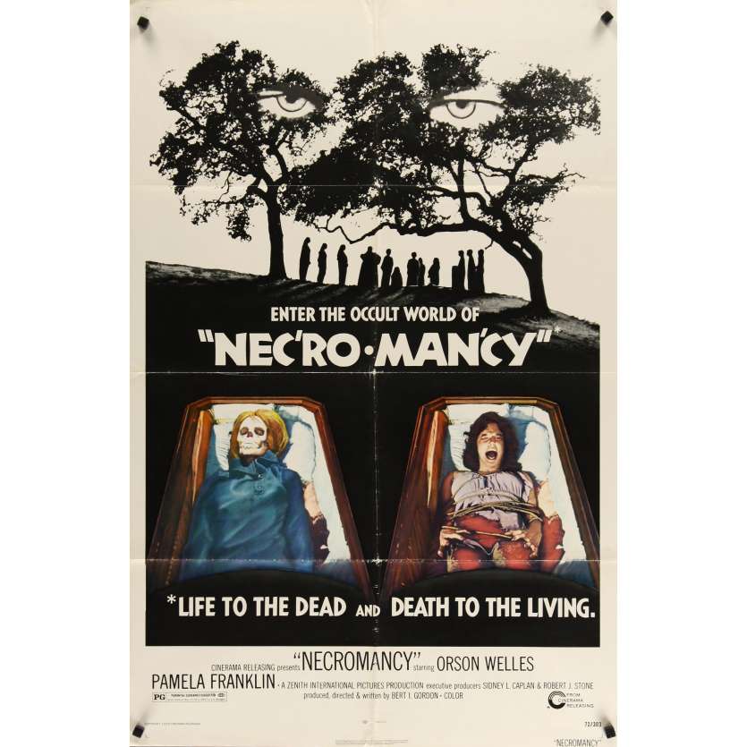 NECROMANCY US 1sh Movie Poster - 1972 - Orson Welles