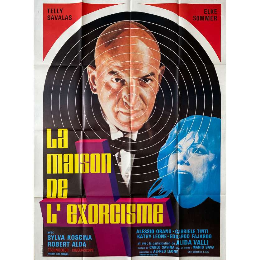 LA MAISON DE L'EXORCISME Affiche de film- 120x160 cm. - 1975 - Savalas, Mario Bava