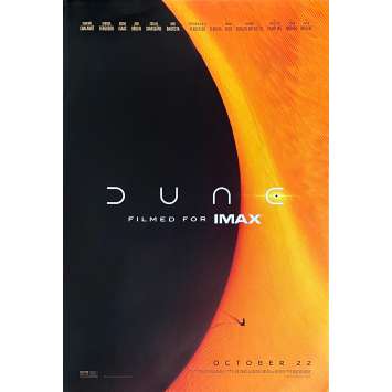 DUNE Affiche de film Imax - 33x50 cm - Denis Villeneuve, Timothée Chalamet DUNE Affiche de film Imax - 33x50 cm - Denis Villeneuve, Timothée Chalamet