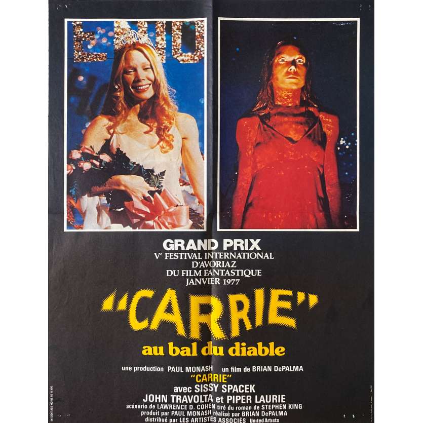 CARRIE Original Movie Poster- 15x21 in. - 1976 - Brian de Palma, Sissy Spacek