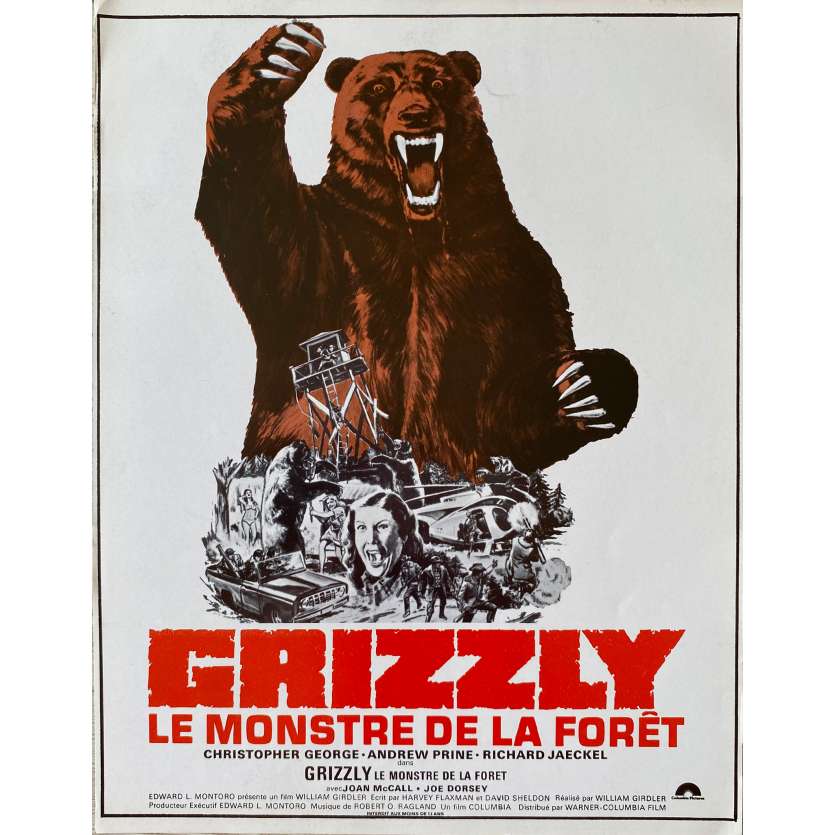 GRIZZLY Original Herald- 9x12 in. - 1976 - William Girdler, Christopher George