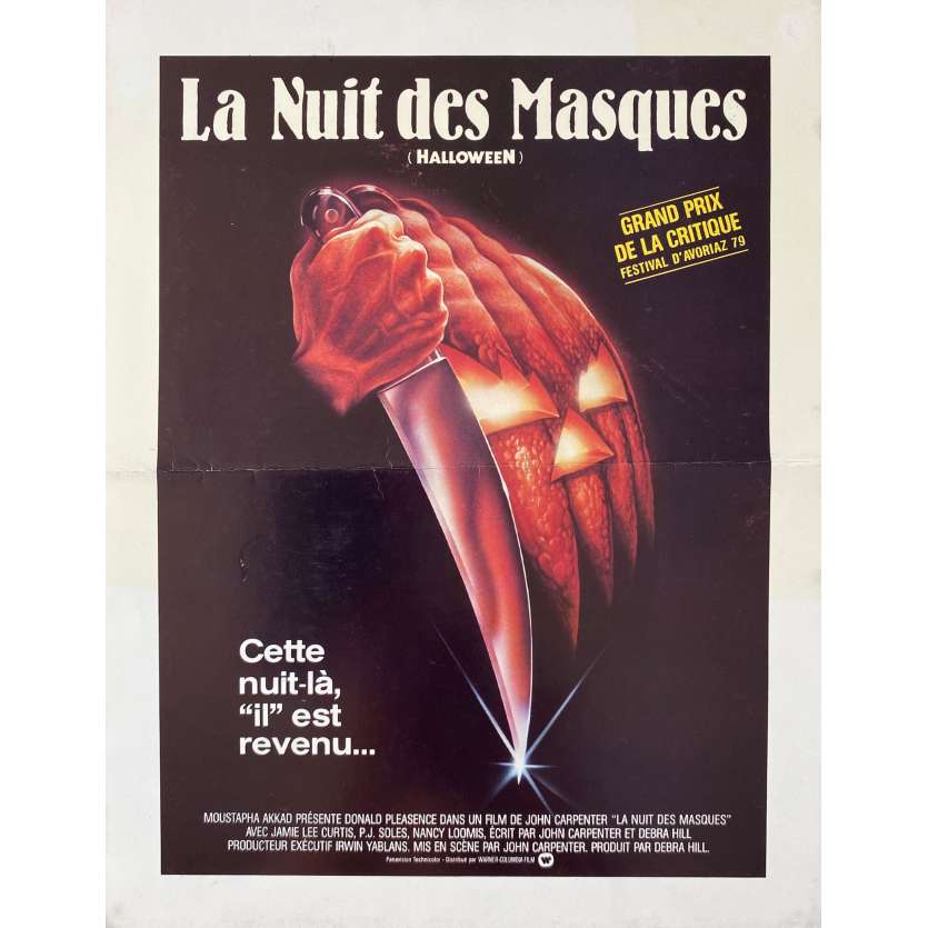 HALLOWEEN LA NUIT DES MASQUES Synopsis- 30x40 cm. - 1978 - Jamie Lee Curtis, John Carpenter