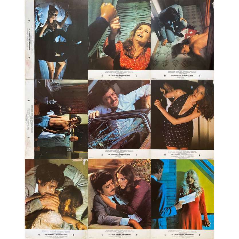 BLACK BELLY OF THE TARANTULA Original Lobby Cards Set A - x9 - 9x12 in. - 1971 - Claudine Auger