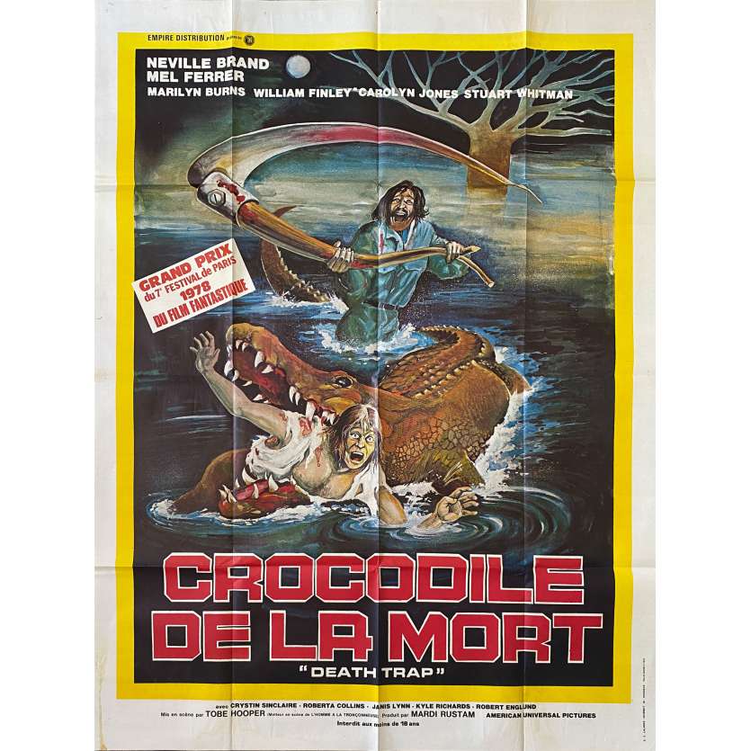 LE CROCODILE DE LA MORT Affiche de film- 120x160 cm. - 1976 - Neville Brand, Tobe Hooper