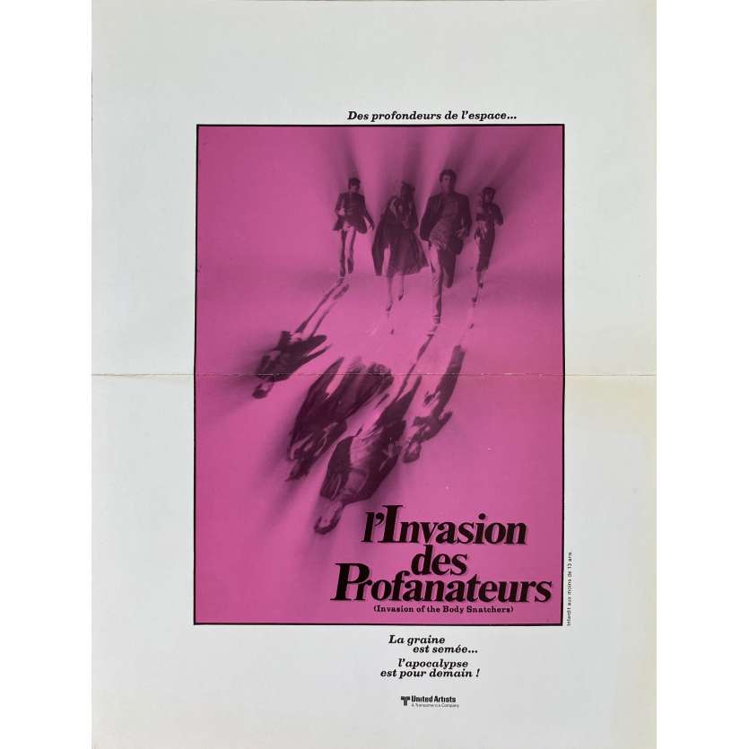 L'INVASION DES PROFANATEURS Synopsis- 21x30 cm. - 1978 - Donald Sutherland, Philip Kaufman