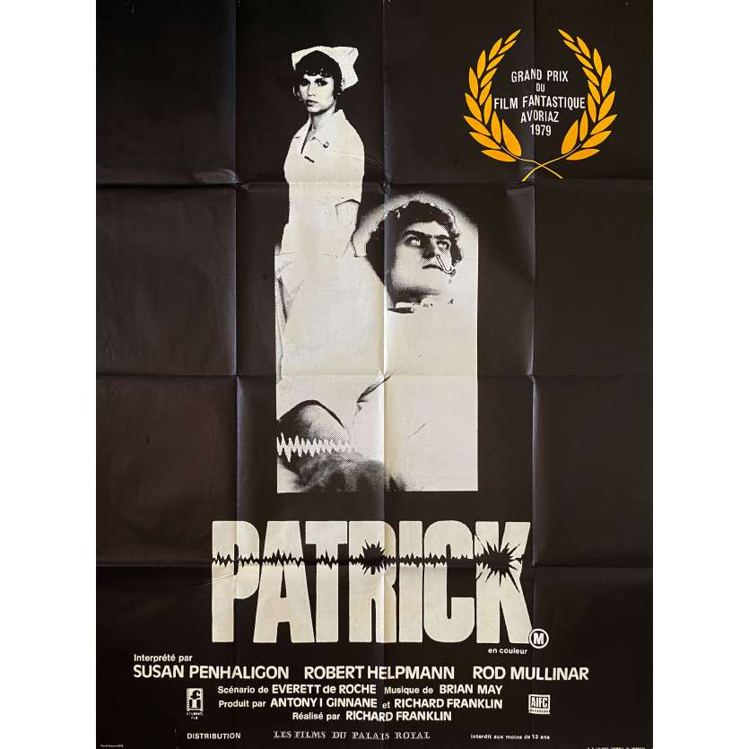 PATRICK Affiche de film- 120x160 cm. - 1978 - Robert Helpmann, Richard Franklin