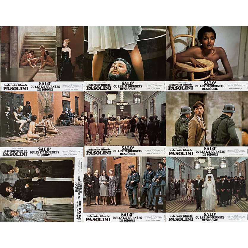 SALO Original Lobby Cards Set A - x9 - 9x12 in. - 1975 - Pier Paolo Pasolini, Paolo Bonacelli