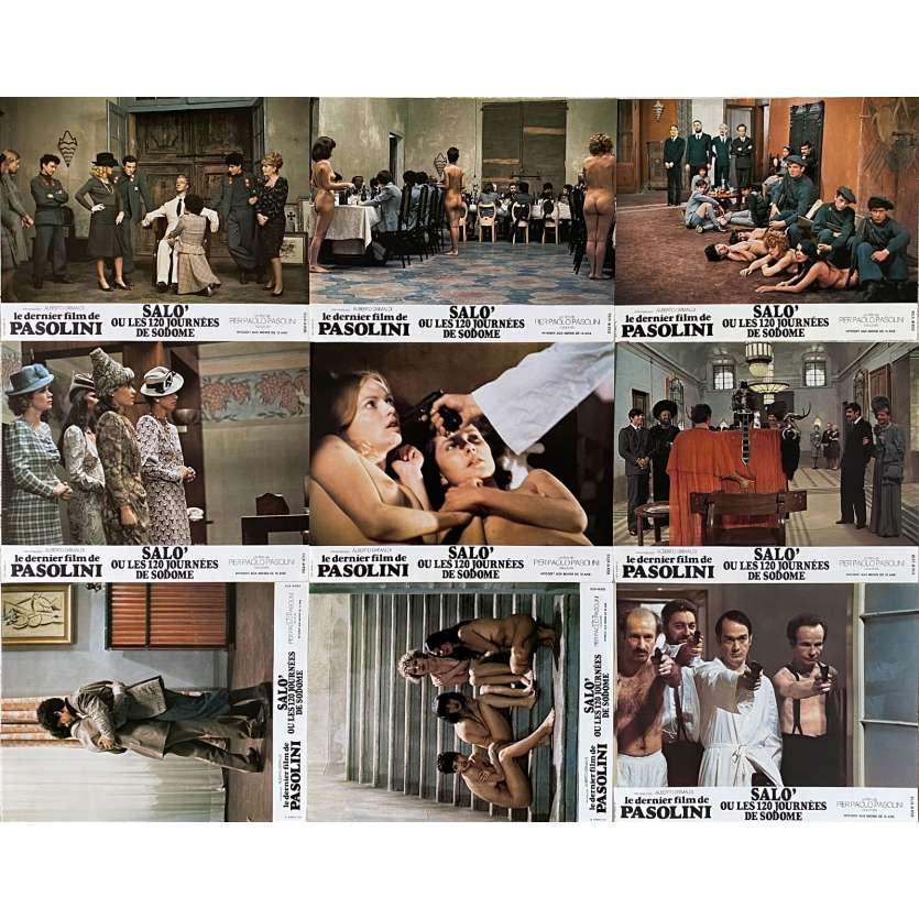 SALO Original Lobby Cards Set B - x9 - 9x12 in. - 1975 - Pier Paolo Pasolini, Paolo Bonacelli