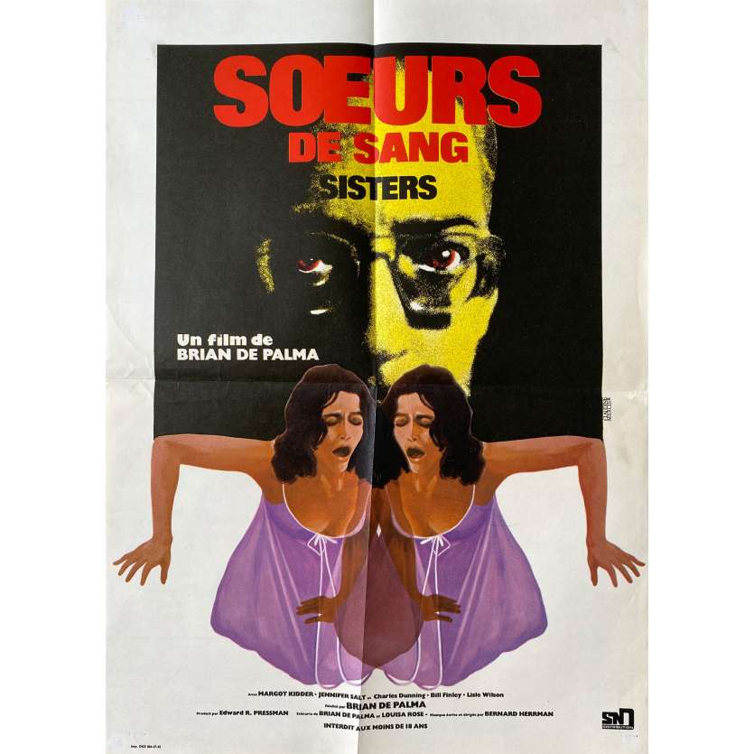 SOEURS DE SANG Affiche de film- 40x60 cm. - 1970 - Margot Kidder, Brian de Palma