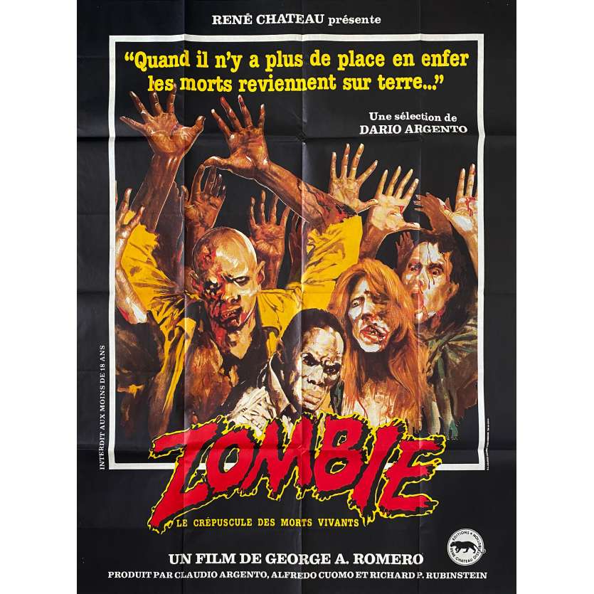 ZOMBIE Affiche de film- 120x160 cm. - 1979 - Tom Savini, George A. Romero