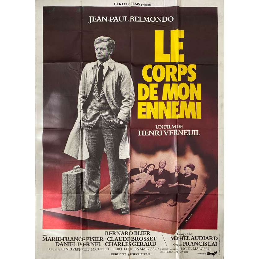 LE CORPS DE MON ENNEMI Affiche de film120x160 cm - 1976 - Jean-Paul Belmondo, Henri Verneuil