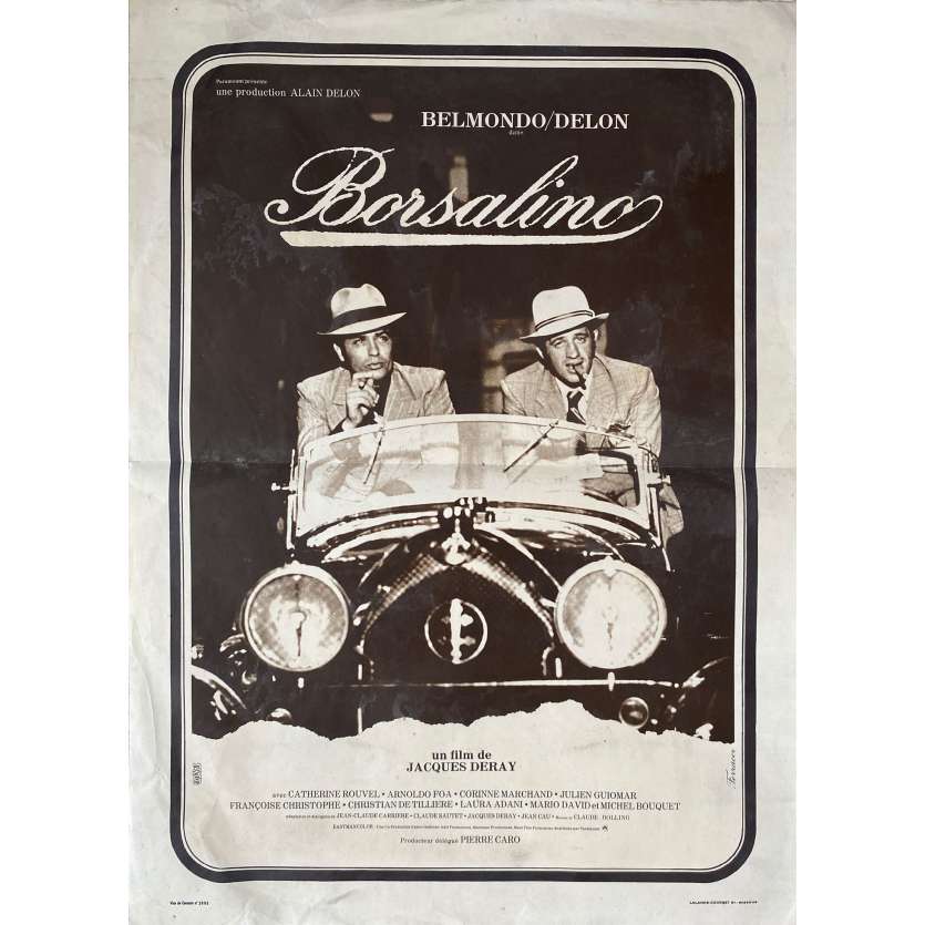 BORSALINO Original Movie Poster 15x20 in. - 1970 - Jean-Paul Belmondo, Alain Delon,