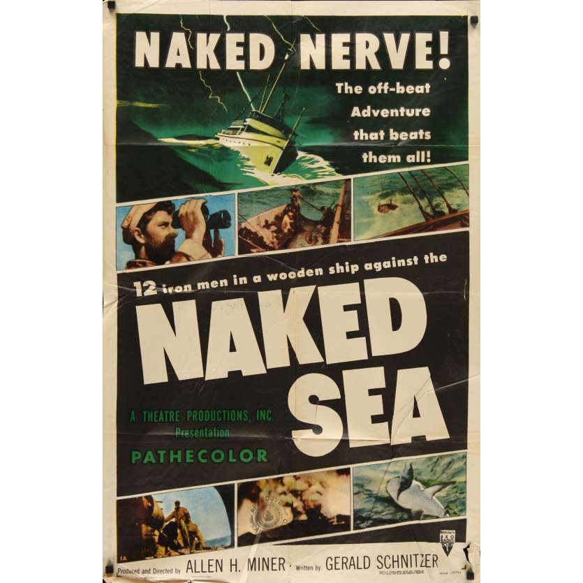 NAKED SEA US 1sh Movie Poster - 1955 - William Conrad