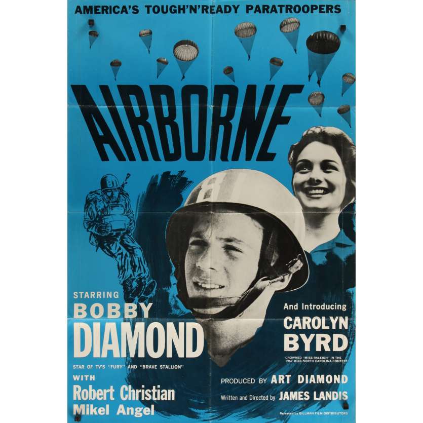AIRBORNE Affiche de film 69x104 - 1963 - Bobby Diamond