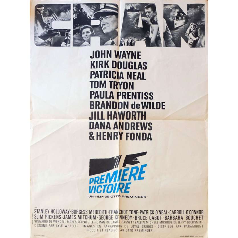 PREMIERE VICTOIRE Affiche de film60x80 - 1965 - John Wayne, Otto Preminger