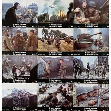 SAVING PRIVATE RYAN Original Lobby Cards x12 - 9x12 in. - 1998 - Steven Spielberg, Tom Hanks