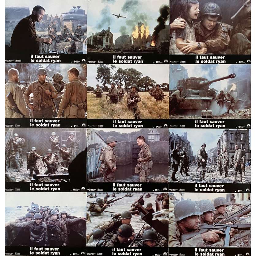 SAVING PRIVATE RYAN Original Lobby Cards x12 - 9x12 in. - 1998 - Steven Spielberg, Tom Hanks