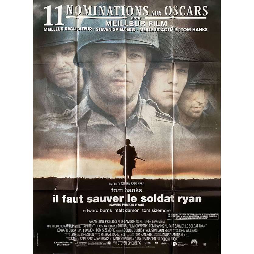 SAVING PRIVATE RYAN Movie Poster47x63 in. French - 1998 - Steven Spielberg, Tom Hanks