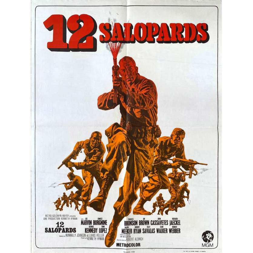 LES 12 SALOPARDSAffiche du film française 60x80 cm - 1967 - Lee Marvin, Aldrich