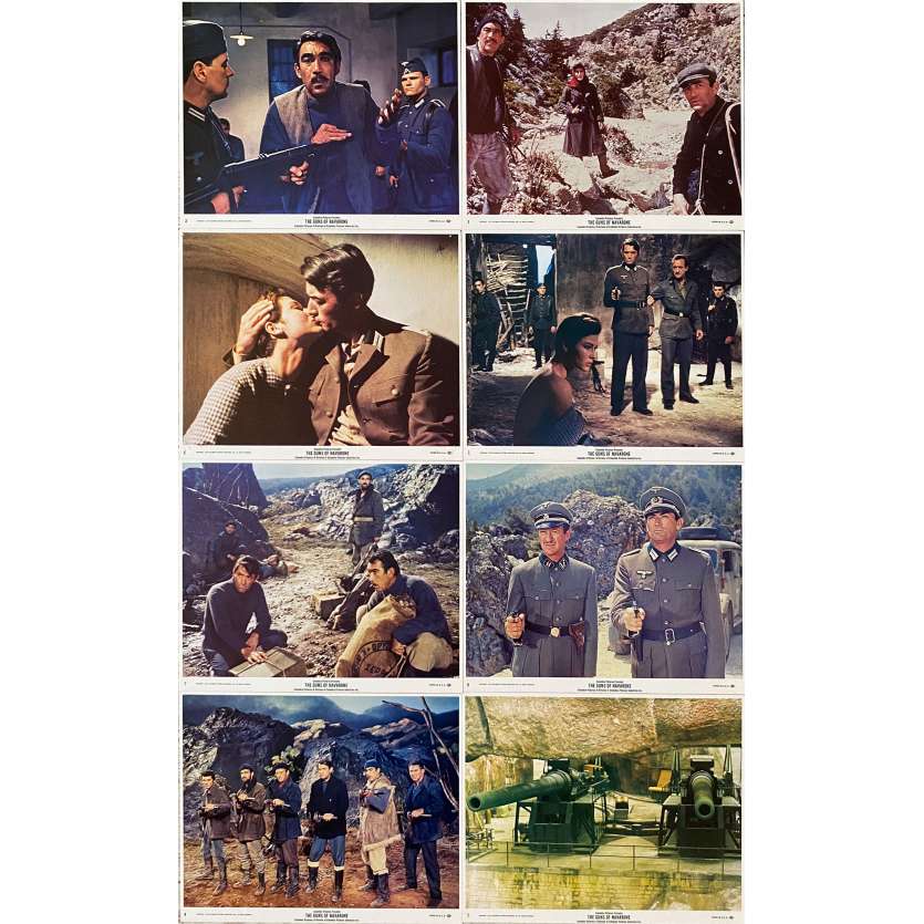 THE GUNS OF NAVARONE Original Lobby Cards x8 - 8x10 in. - 1961 - J. Lee Thompson, Gregory Peck, Anthony Quinn