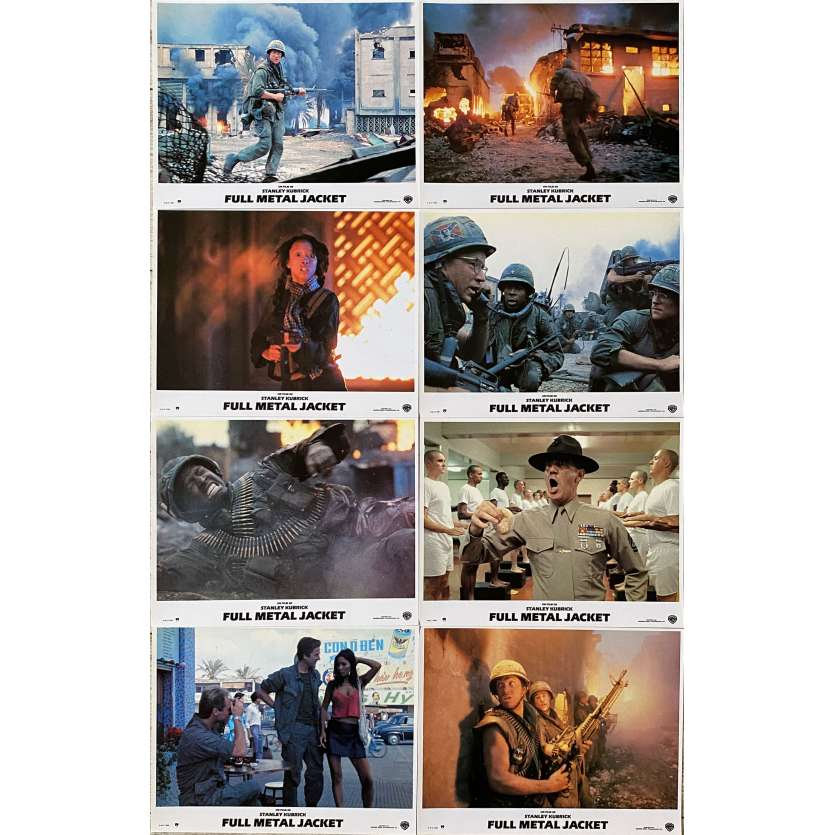 FULL METAL JACKET Original Lobby Cards x8 - 9x12 in. - 1989 - Stanley Kubrick, Matthew Modine