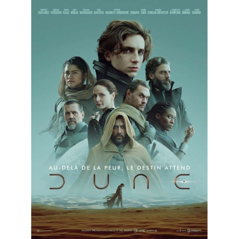 DUNE Affiche de film - 40x54 cm - 2021 - Villeneuve, Thimothée Chalamet