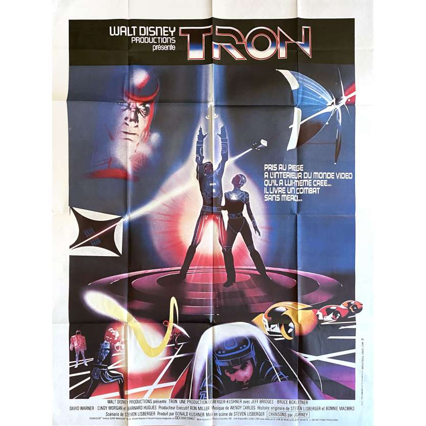 TRON Affiche de film- 120x160 cm. - 1982 - Jeff Bridges, Steven Lisberger