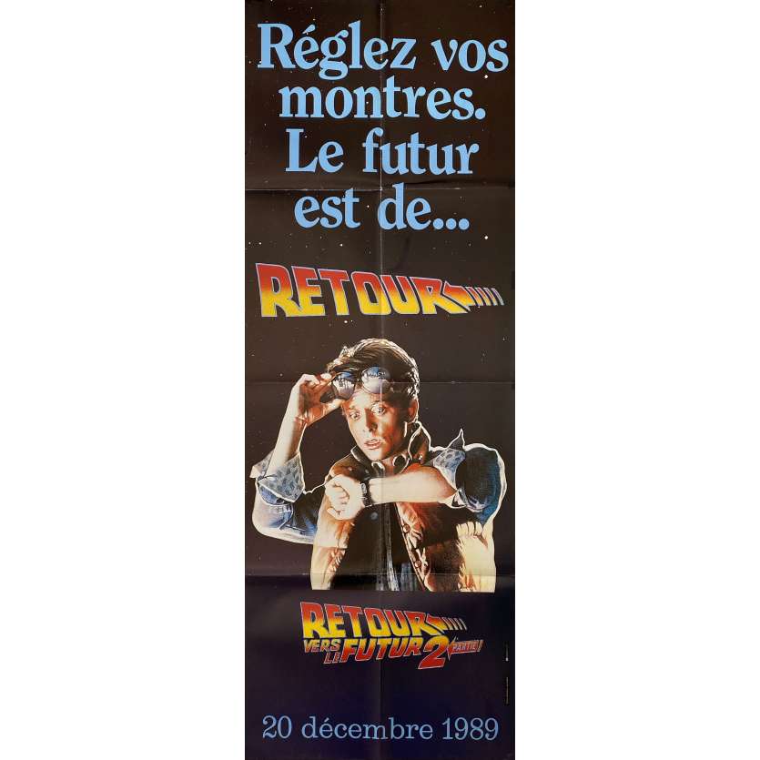 Affiche de cinéma française de RETOUR VERS LE FUTUR - 60x160 cm.