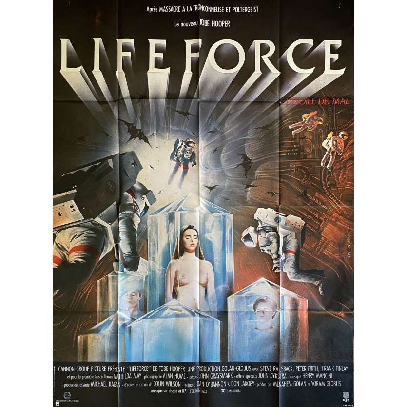 LIFEFORCE Original Movie Poster- 47x63 in. - 1985 - Tobe Hooper, Mathilda May
