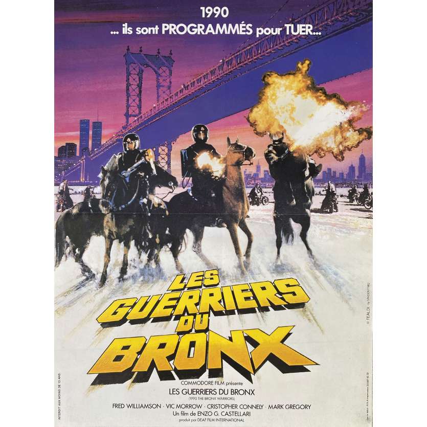 1990: THE BRONX WARRIORS Original Movie Poster- 15x21 in. - 1982 - Enzo G. Castellari, Mark Gregory