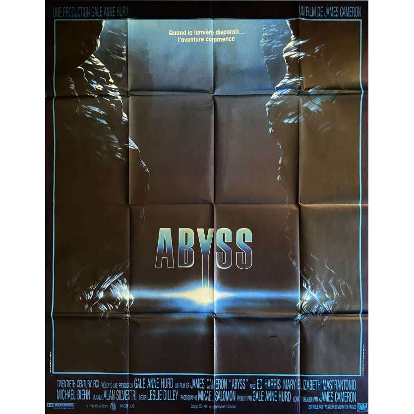 THE ABYSS Original Movie Poster- 47x63 in. - 1989 - James Cameron, Ed Harris