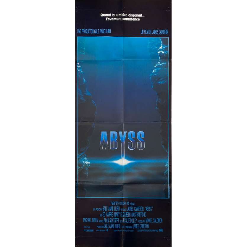 THE ABYSS Original Movie Poster- 23x63 in. - 1989 - James Cameron, Ed Harris