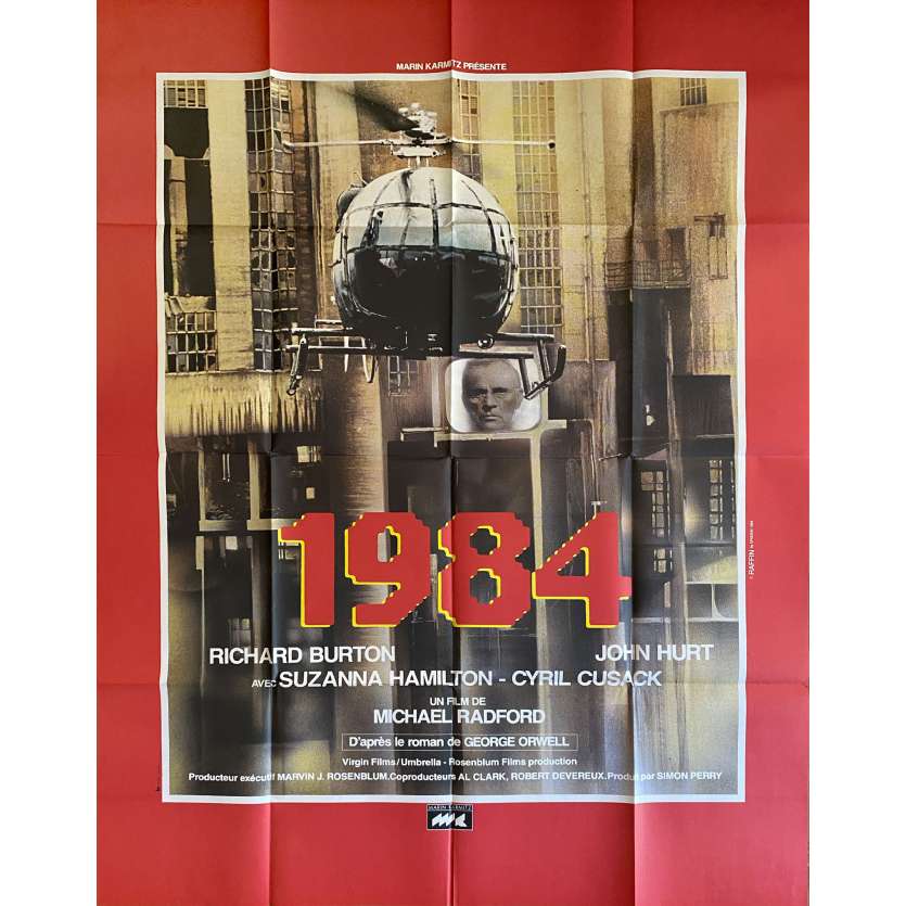 1984 Affiche de film- 120x160 cm. - 1984 - John Hurt, Michael Radford